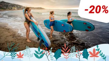 Aquest Nadal, regala emocions: 20% de descompte en cursos de Surf i Paddle Surf