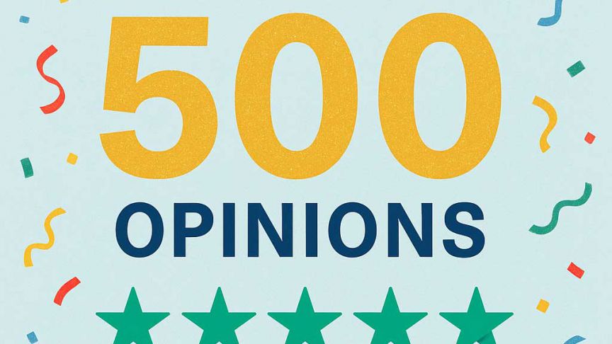 We're celebrating 500 reviews on Trustpilot!